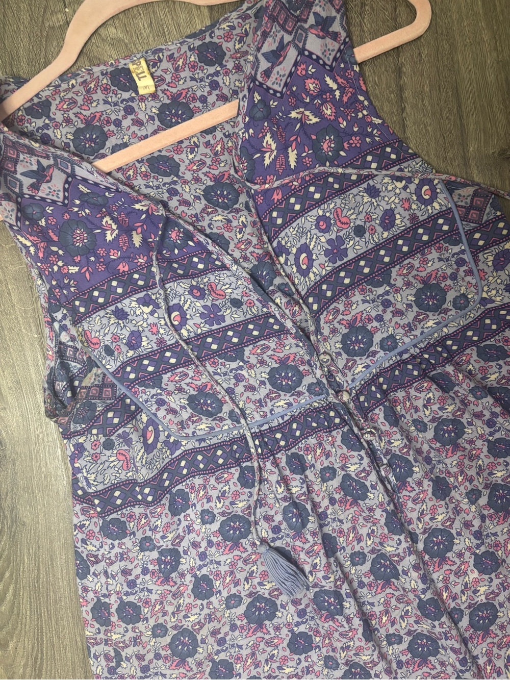 Spell & The Gypsy Collective Kombi Romper Playsuit Lavender Boho Floral - Size M - Picture 4 of 8
